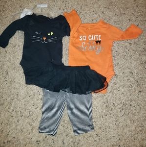 COPY - NWT Carters baby girls Halloween set newborn 3 months tutu pants black c…